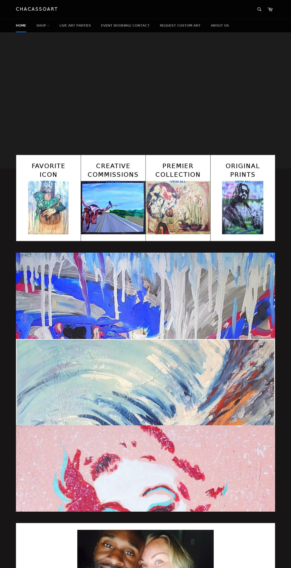 chacassoart.com — Shopify storefront screenshot