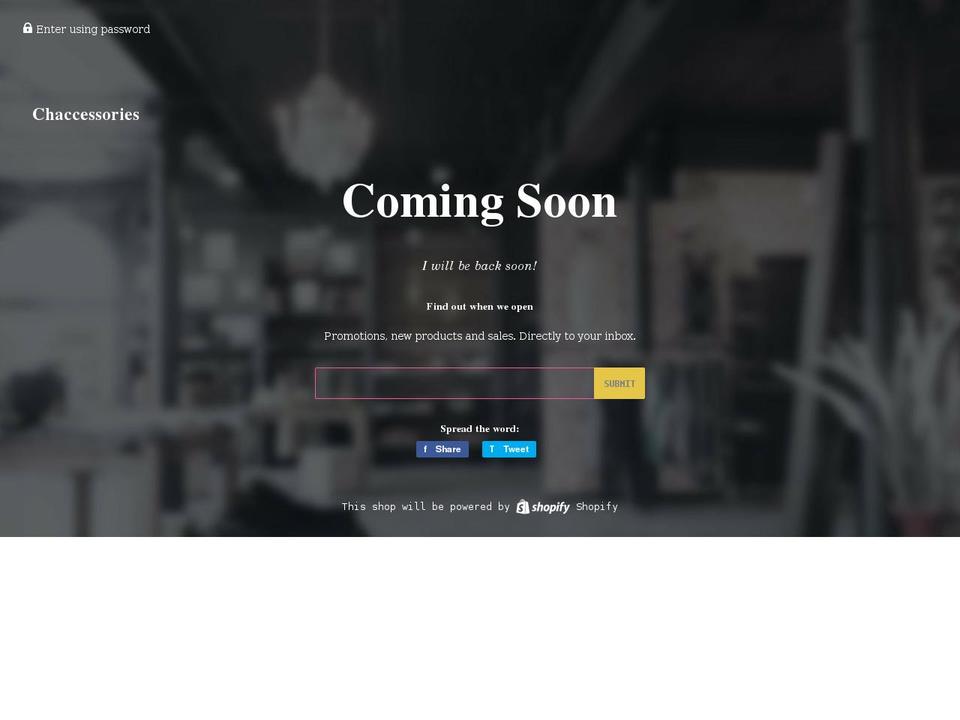 chaccessories.com shopify website screenshot