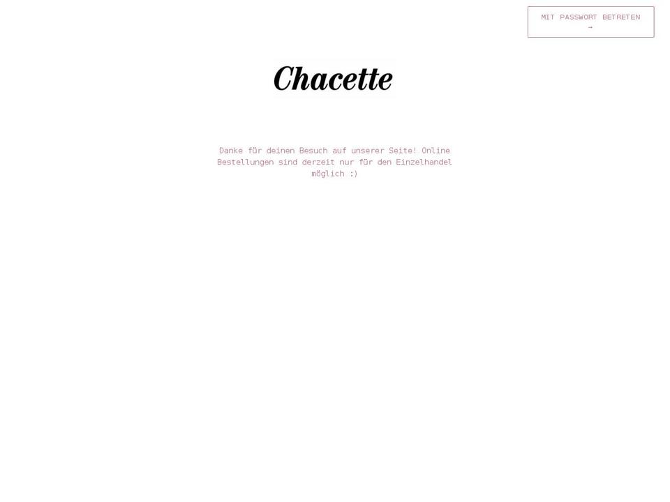 chacette.de shopify website screenshot