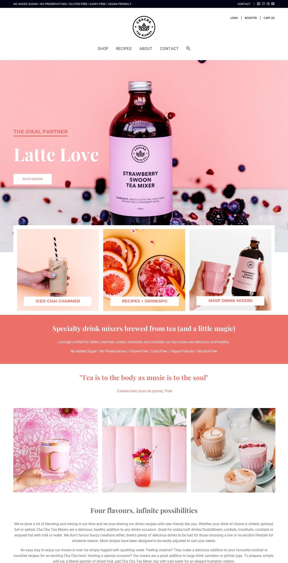 chachatea.com.au shopify website screenshot