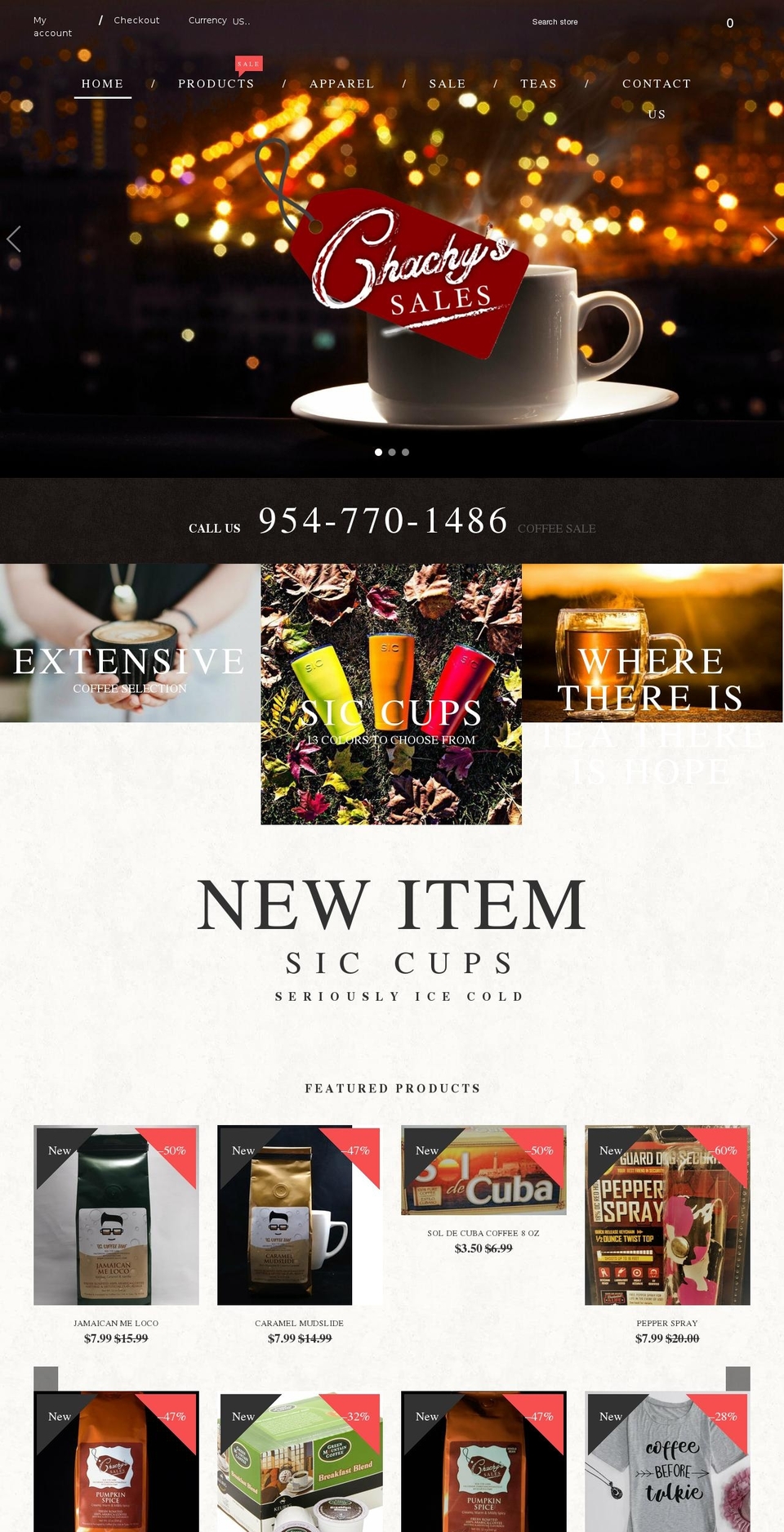 chachys-sales.com shopify website screenshot