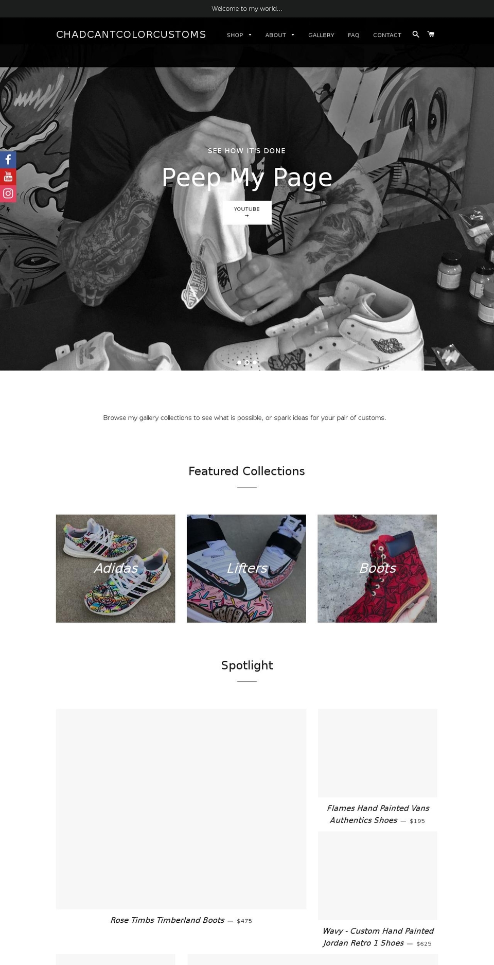 chadcantcolorcustoms.com shopify website screenshot