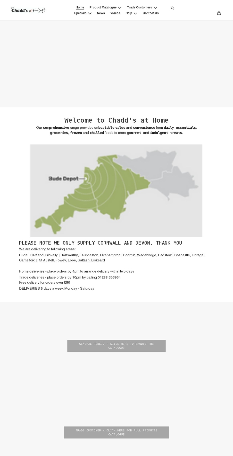 chaddsathome.co.uk shopify website screenshot