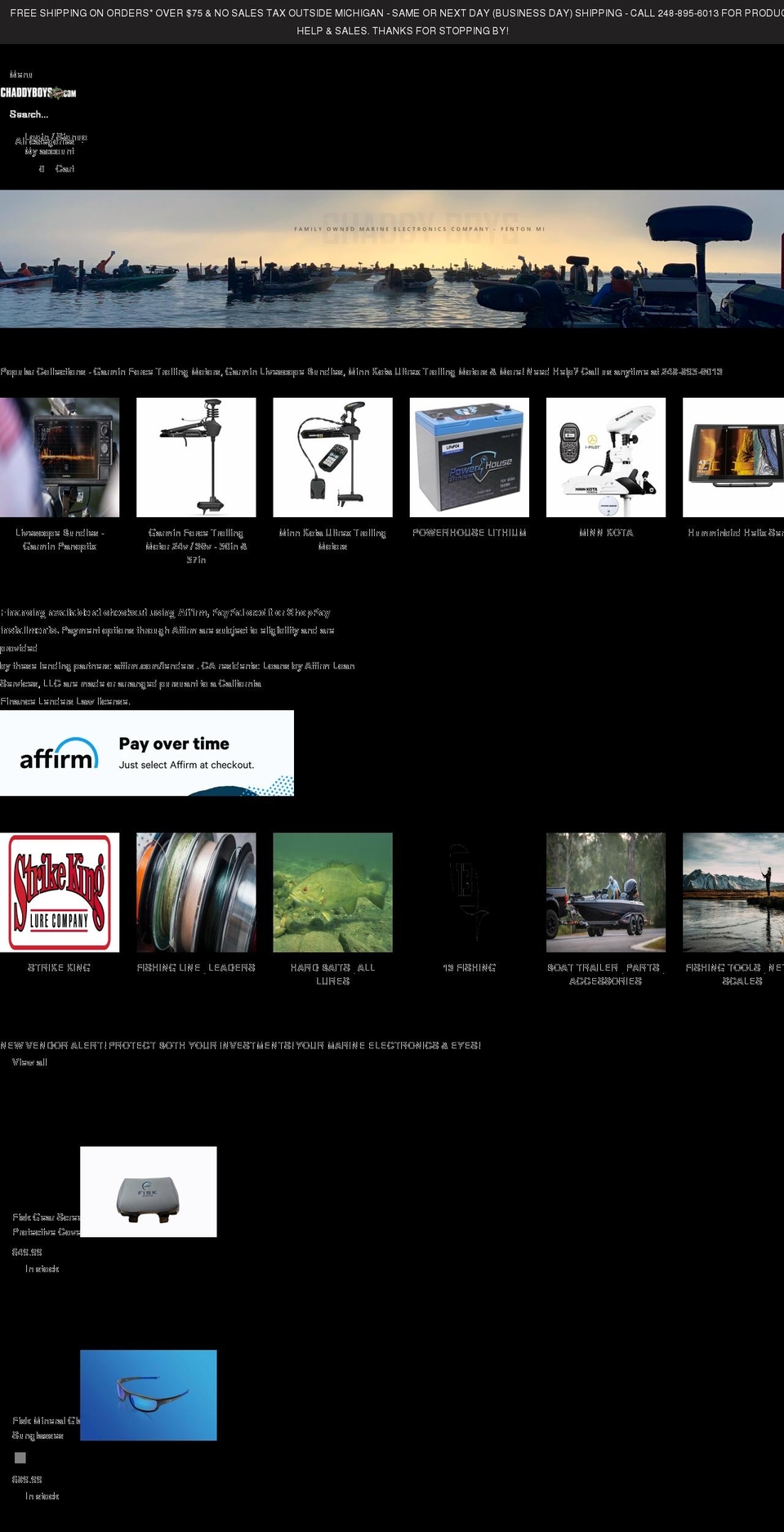 chaddyboys.com shopify website screenshot