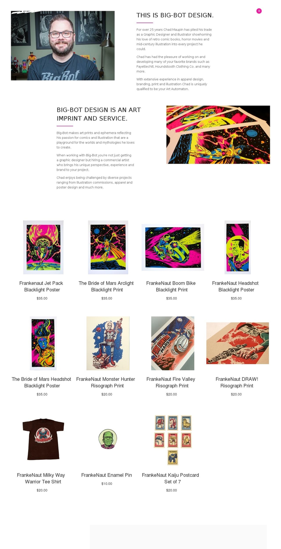 chadmaupin.com — Shopify storefront screenshot