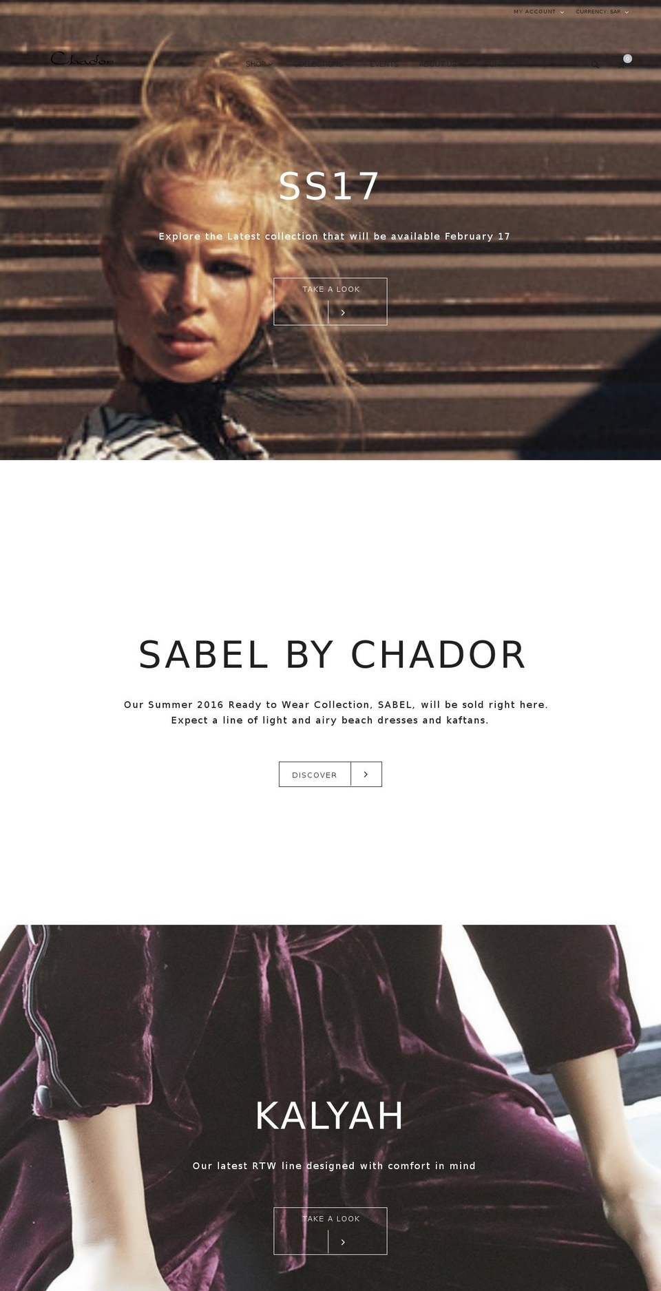 chador.com shopify website screenshot