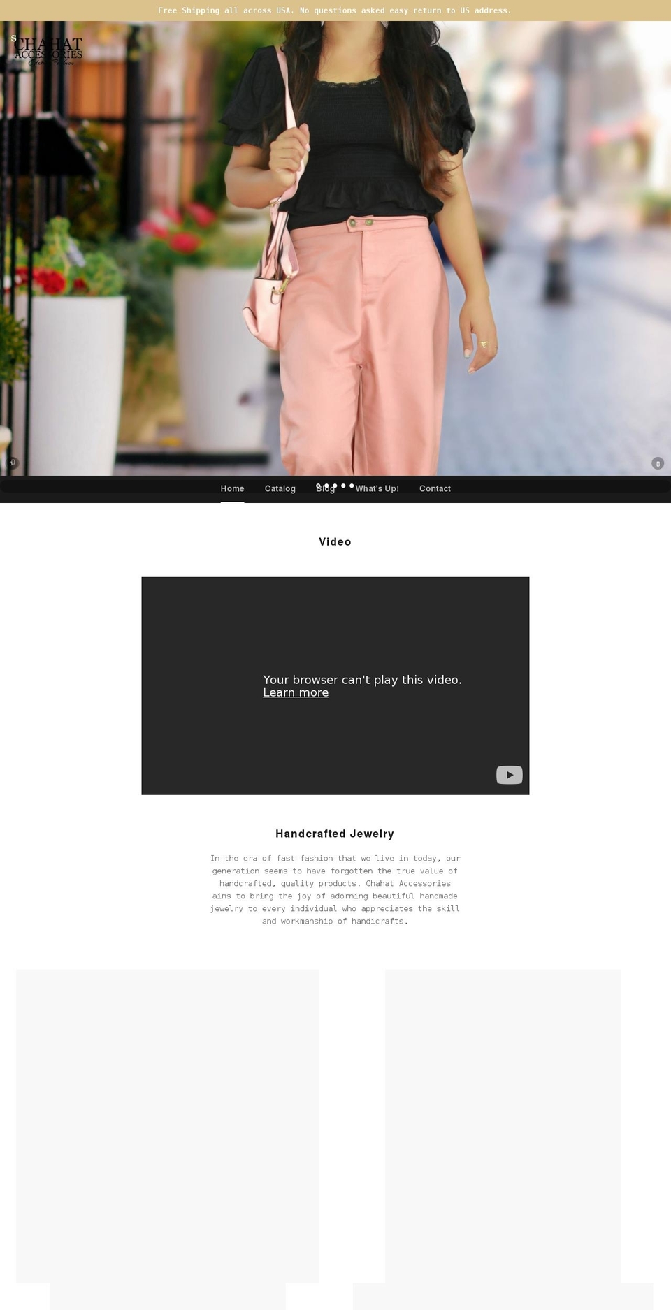 chahataccessories.com shopify website screenshot