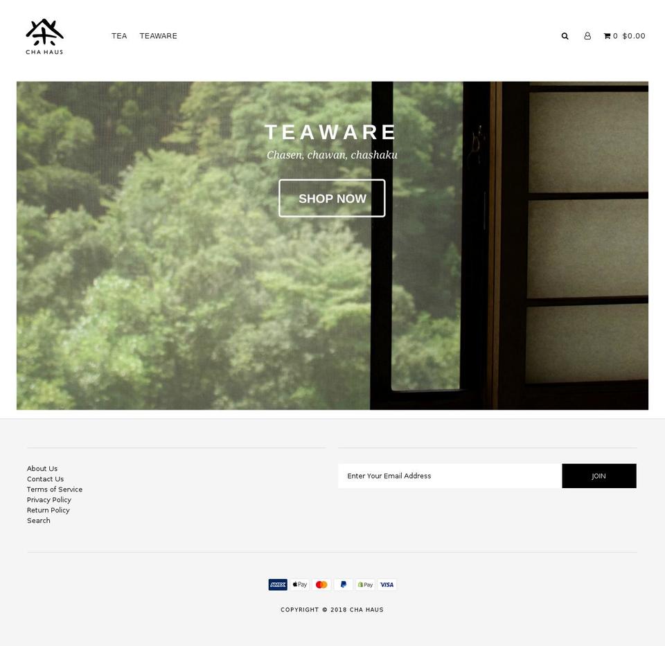 chahaus.com shopify website screenshot