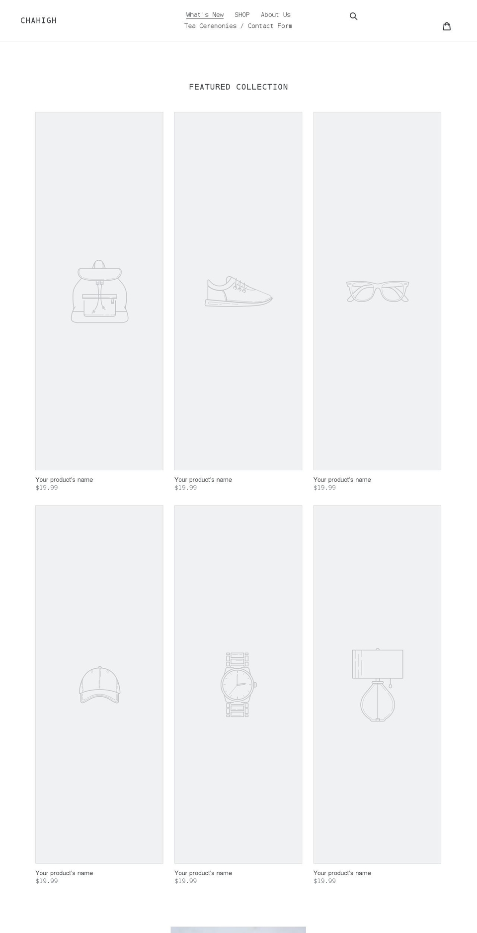 chahigh.com shopify website screenshot