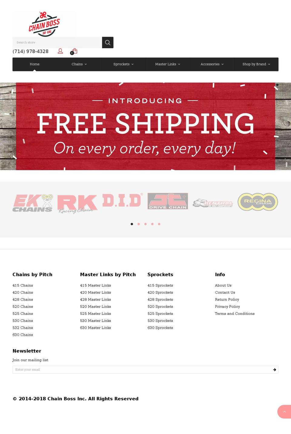chainboss.com shopify website screenshot