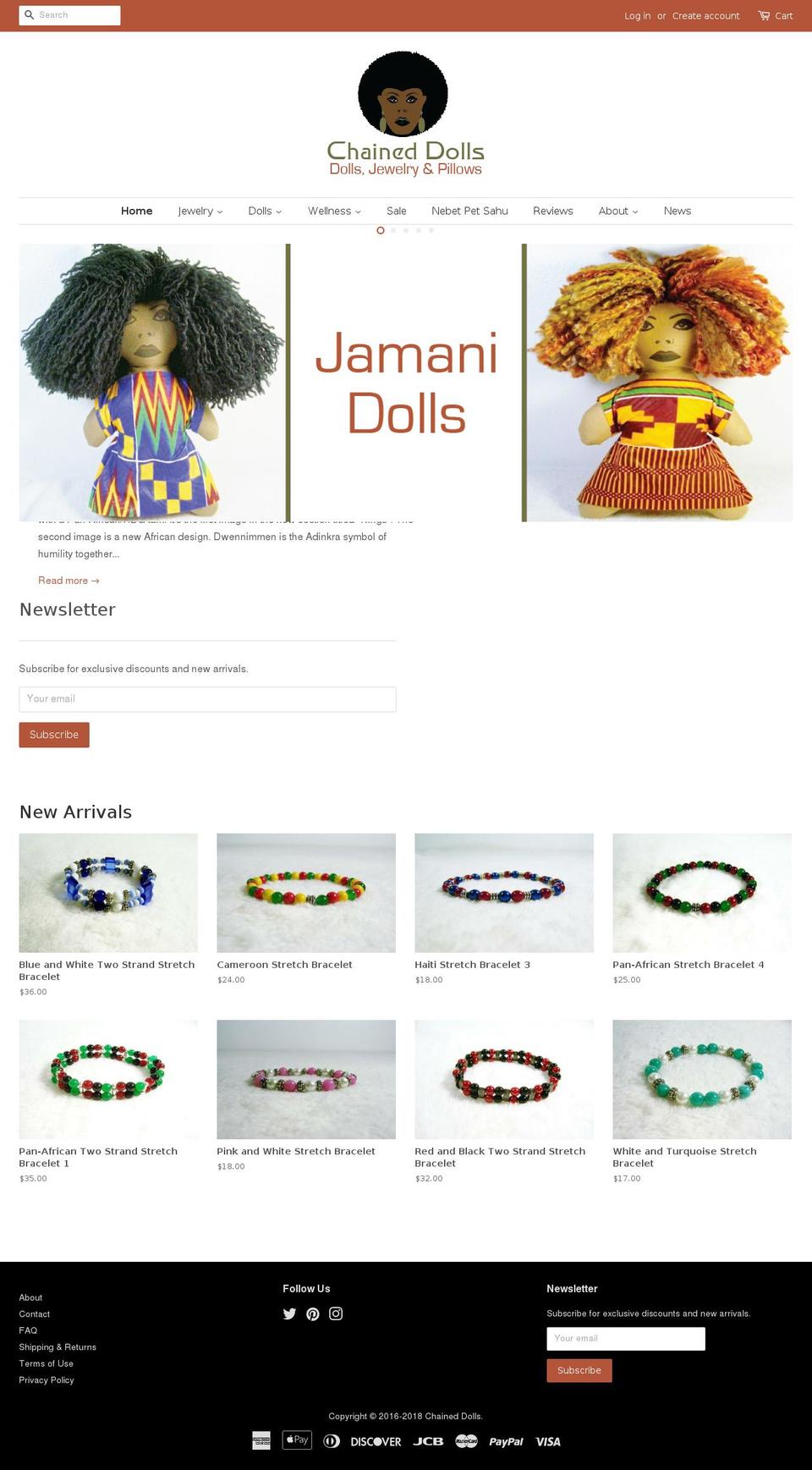 chaineddolls.com — Shopify storefront screenshot