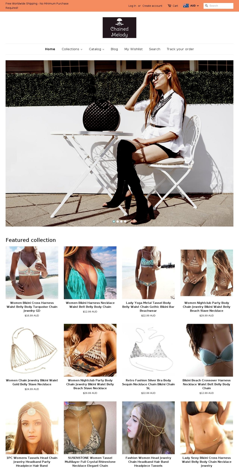 chainedmelody.com — Shopify storefront screenshot