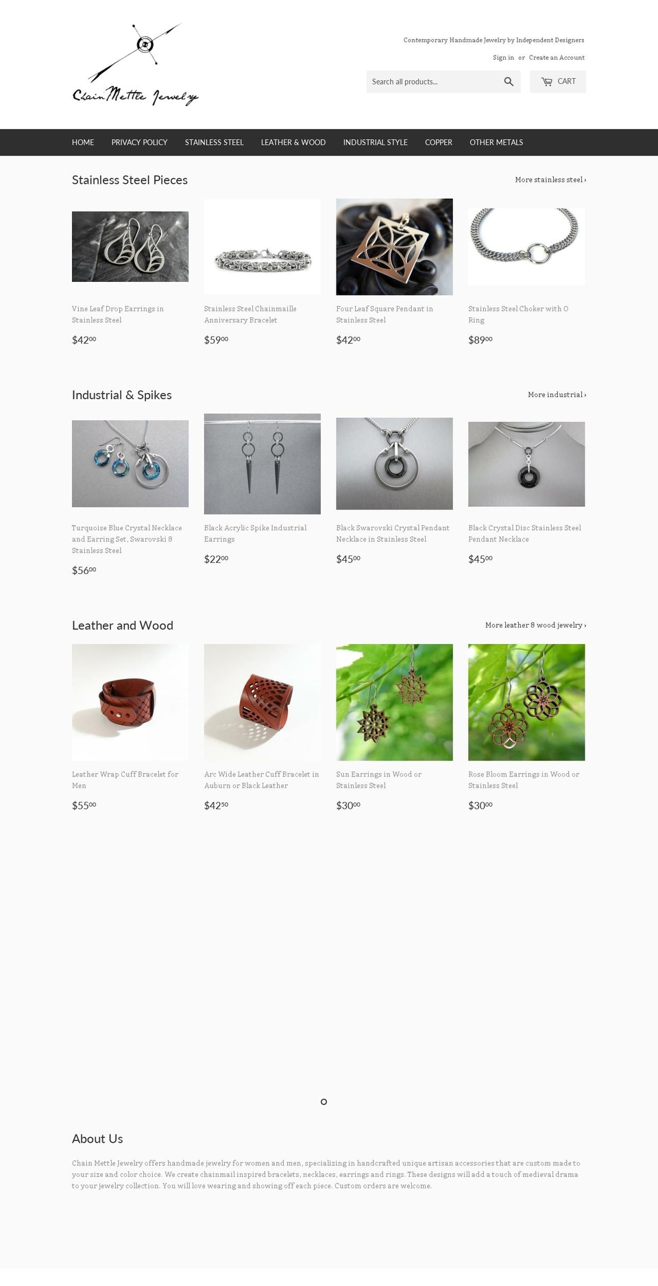 chainmettle.com — Shopify storefront screenshot