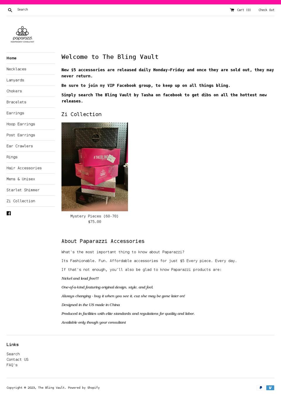 chainsandcharmsboutique.net shopify website screenshot