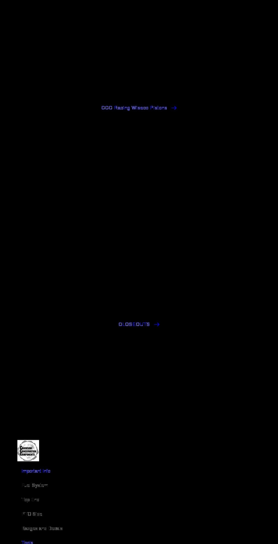 chainsawcc.com shopify website screenshot