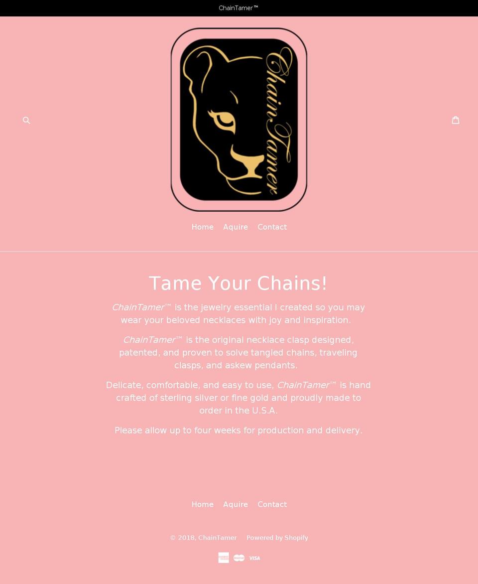 chaintamer.com — Shopify storefront screenshot