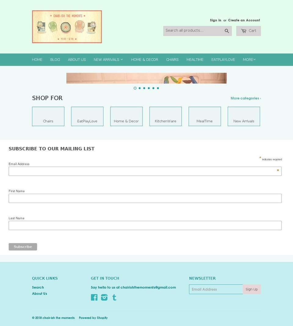 chair-ishthemoments.com — Shopify storefront screenshot