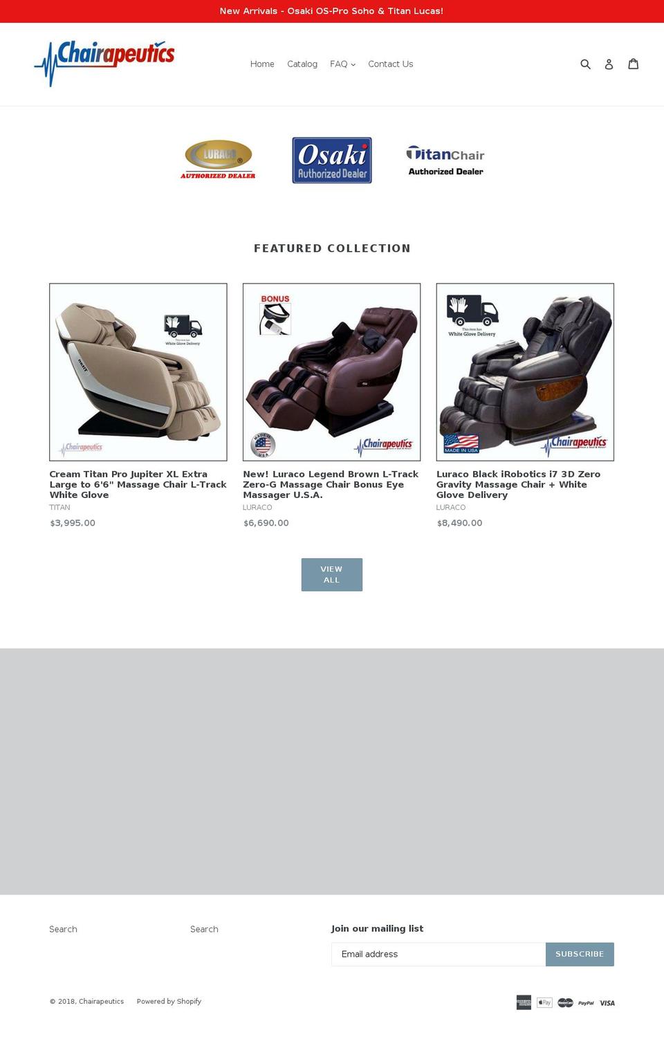 chairapeutics.com shopify website screenshot
