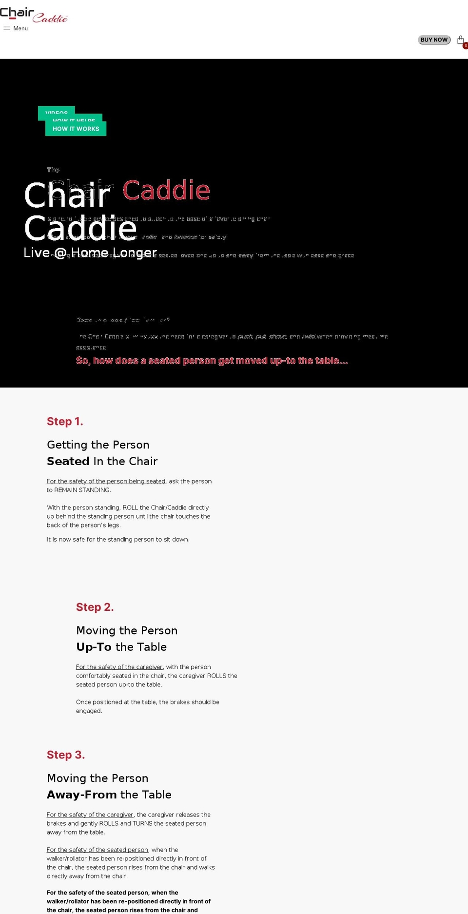 Chair Shopify theme site example chaircaddie.com