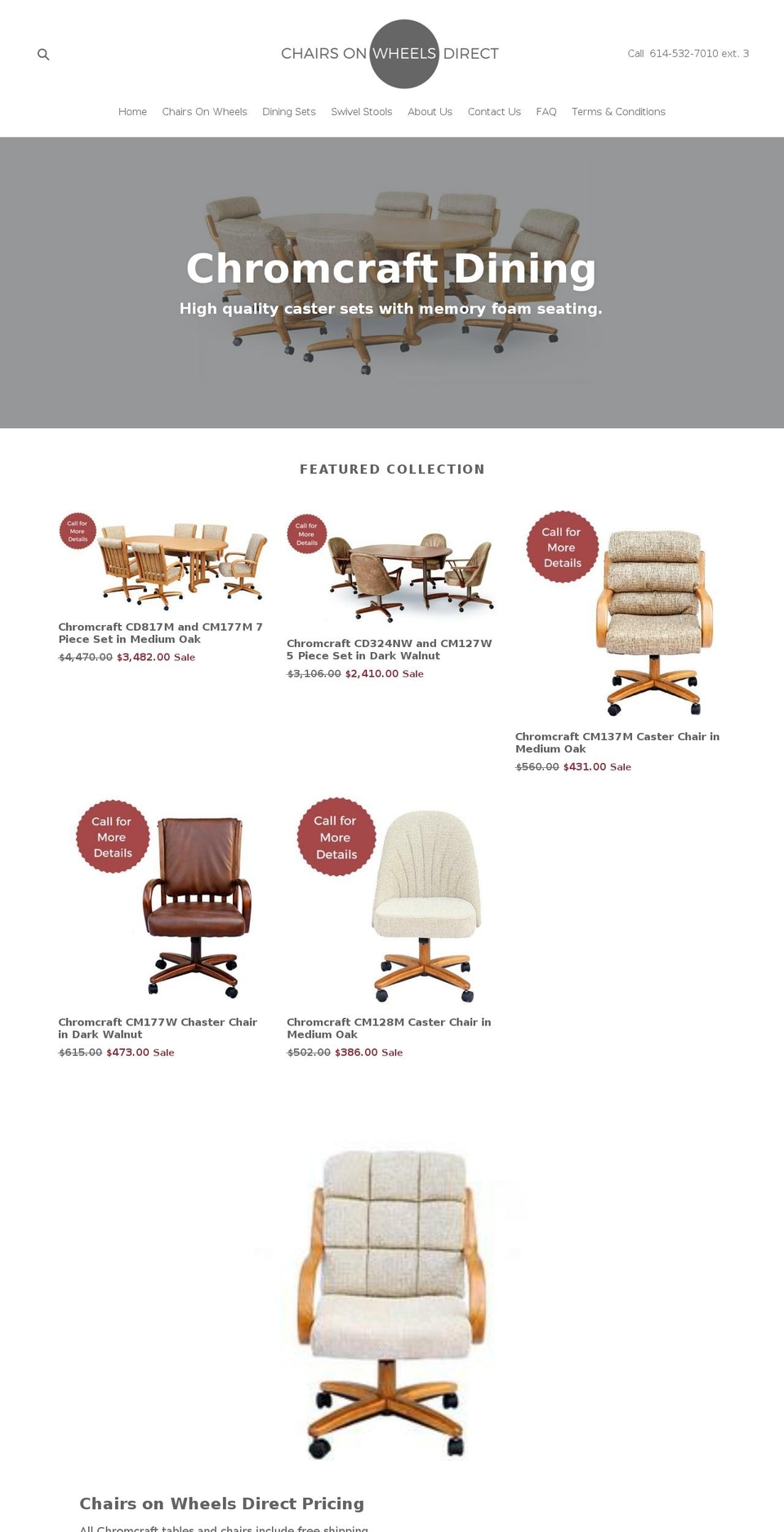 chairsonwheelsdirect.com — Shopify storefront screenshot