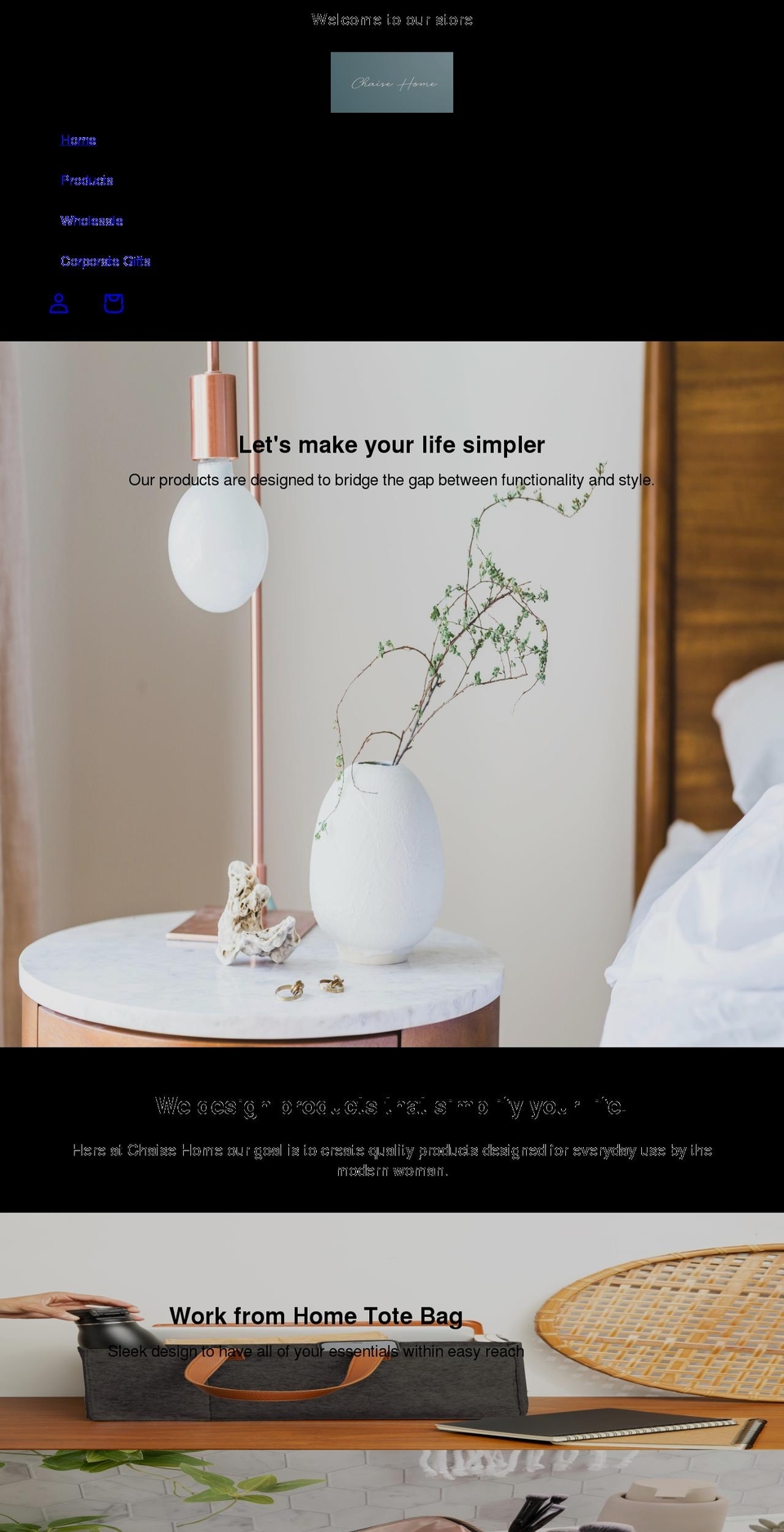 chaisehome.com shopify website screenshot