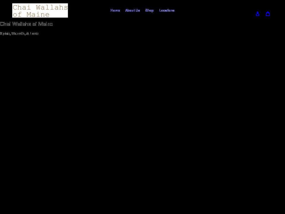 chaiwallahsofmaine.com shopify website screenshot