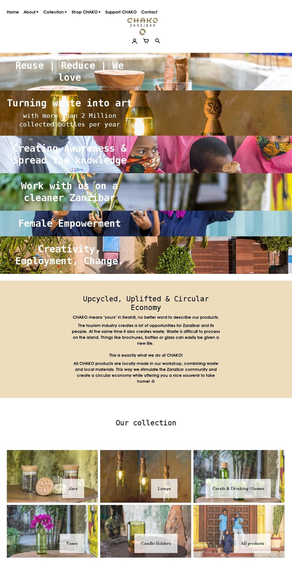 chakozanzibar.com shopify website screenshot