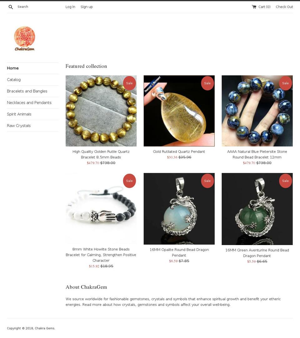 chakragem.com — Shopify storefront screenshot