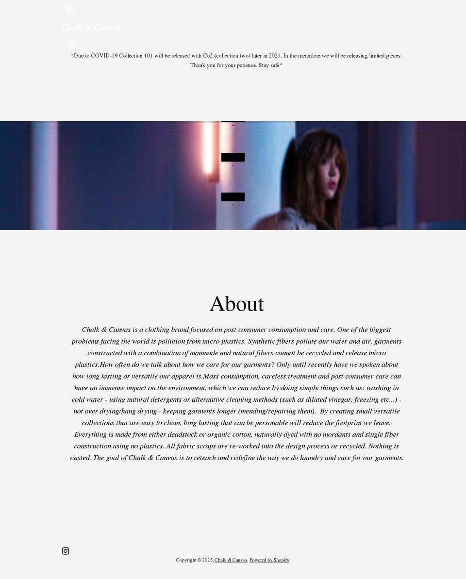 chalkandcanvasny.com shopify website screenshot