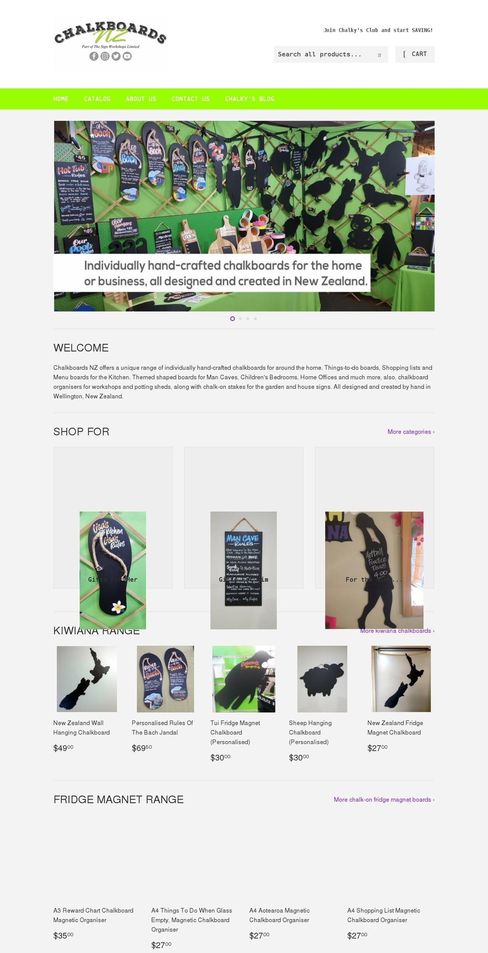 chalkboardsnz.com shopify website screenshot