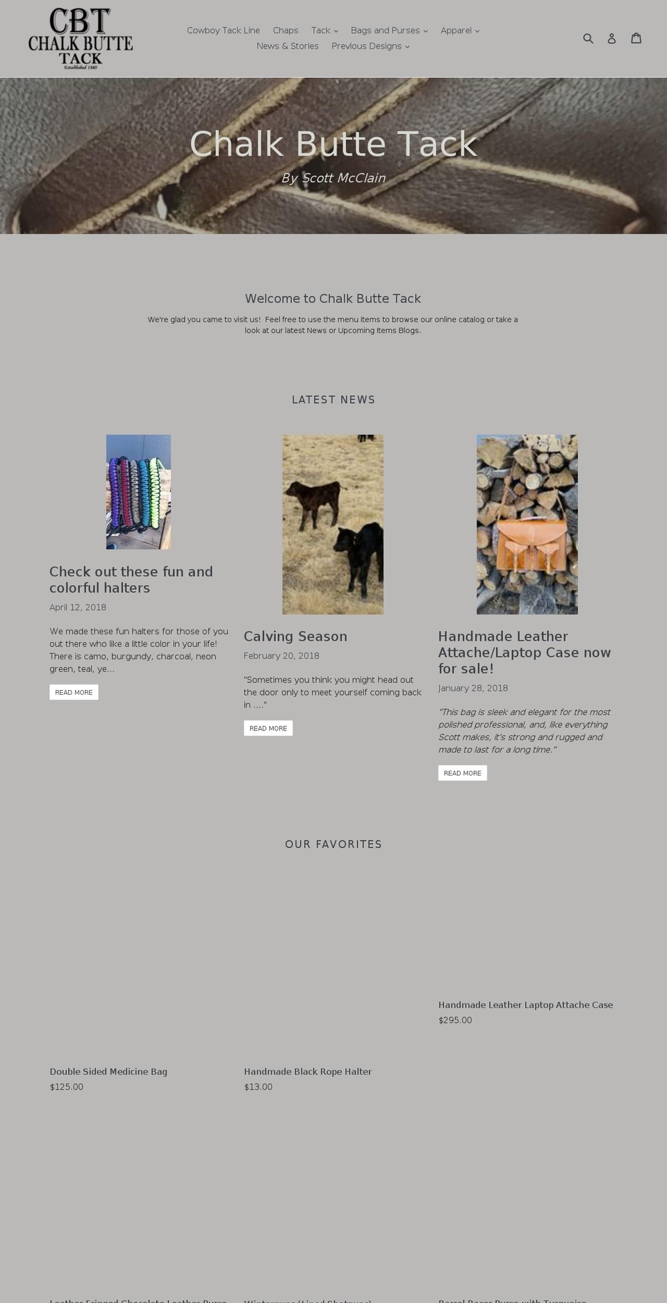 chalkbuttetack.com shopify website screenshot