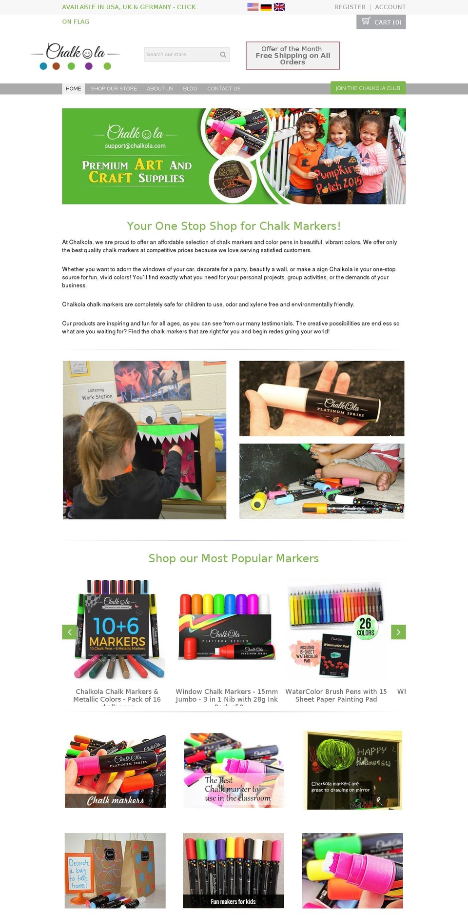 chalkola.net shopify website screenshot
