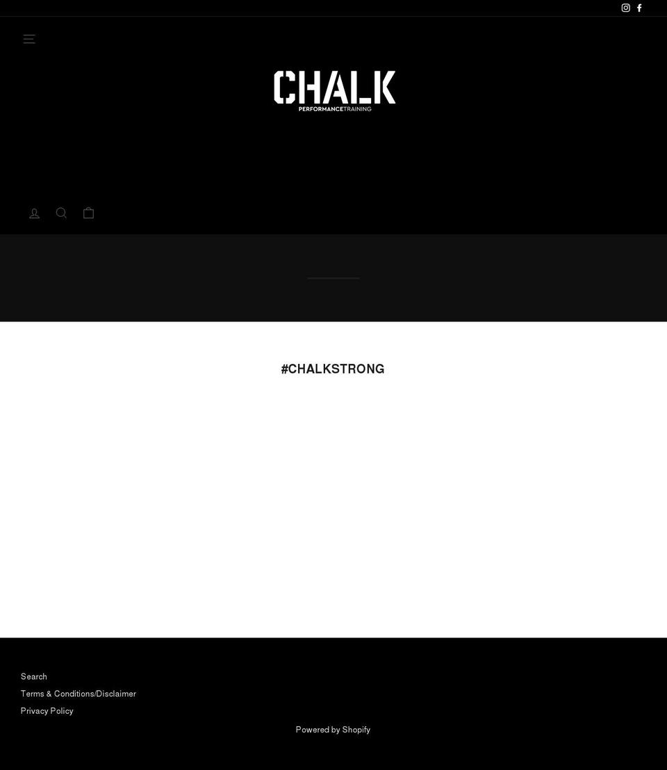 chalkperformancetraining.com shopify website screenshot