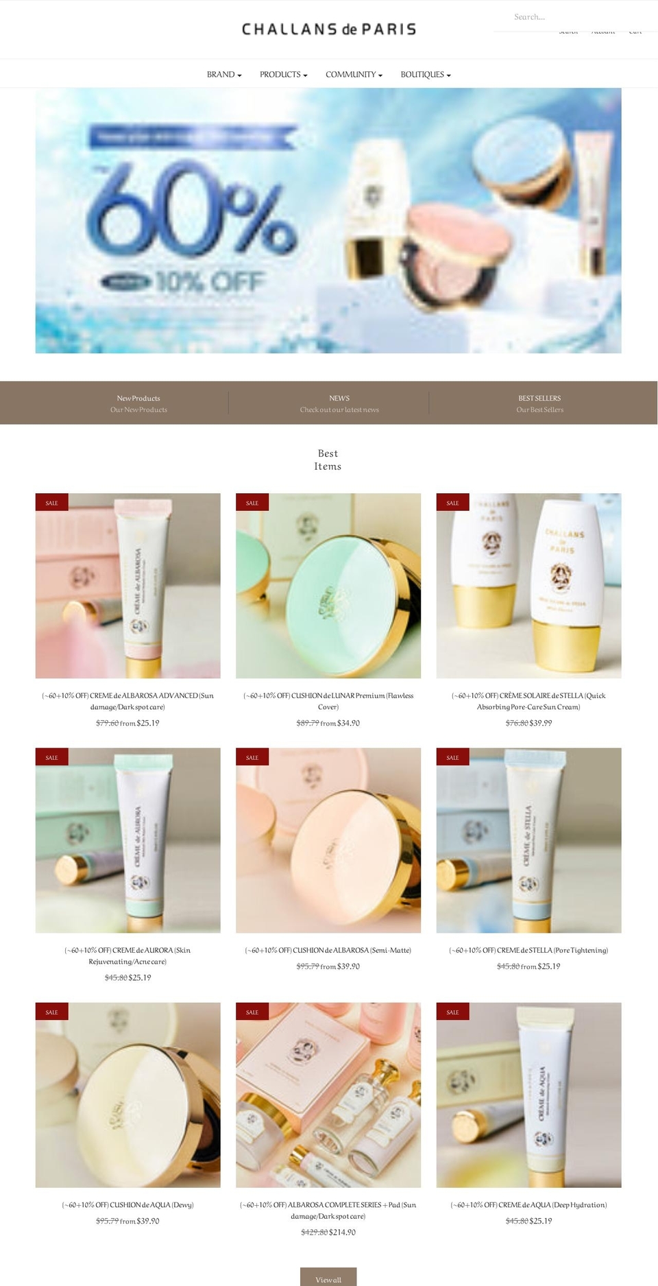 challansdeparis.com shopify website screenshot