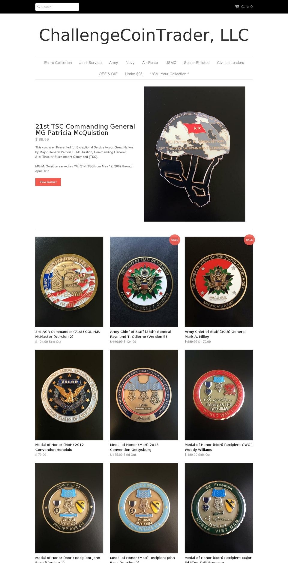 challengecointrader.com — Shopify storefront screenshot