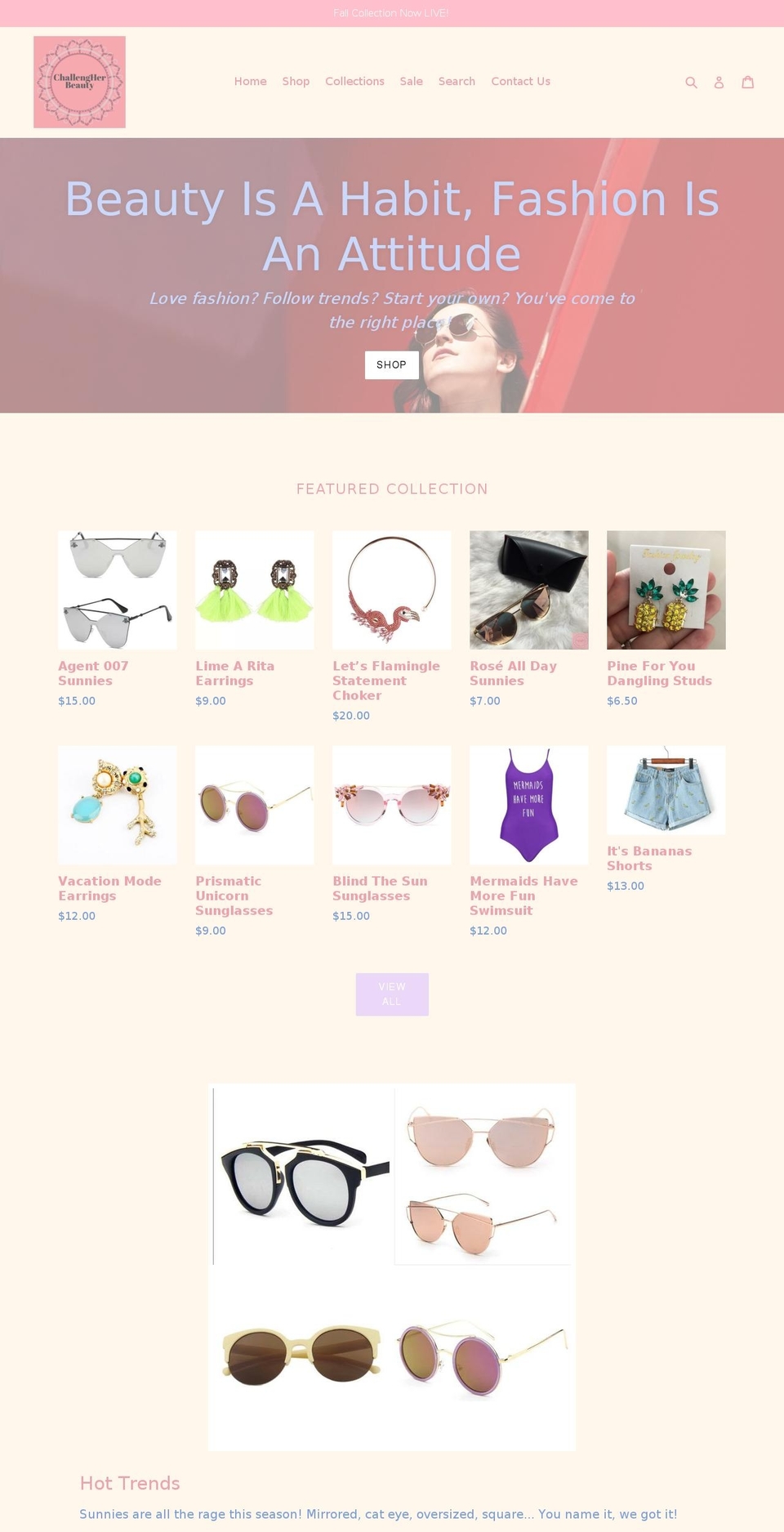 challengherbeauty.com — Shopify storefront screenshot
