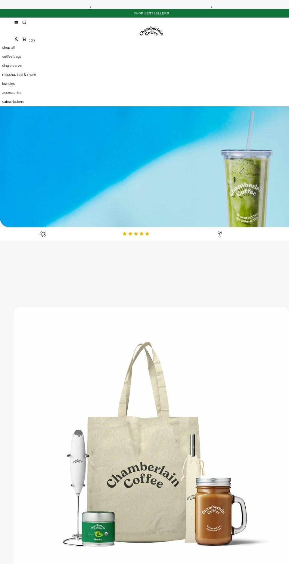 chamberlaincoffee.co.uk shopify website screenshot
