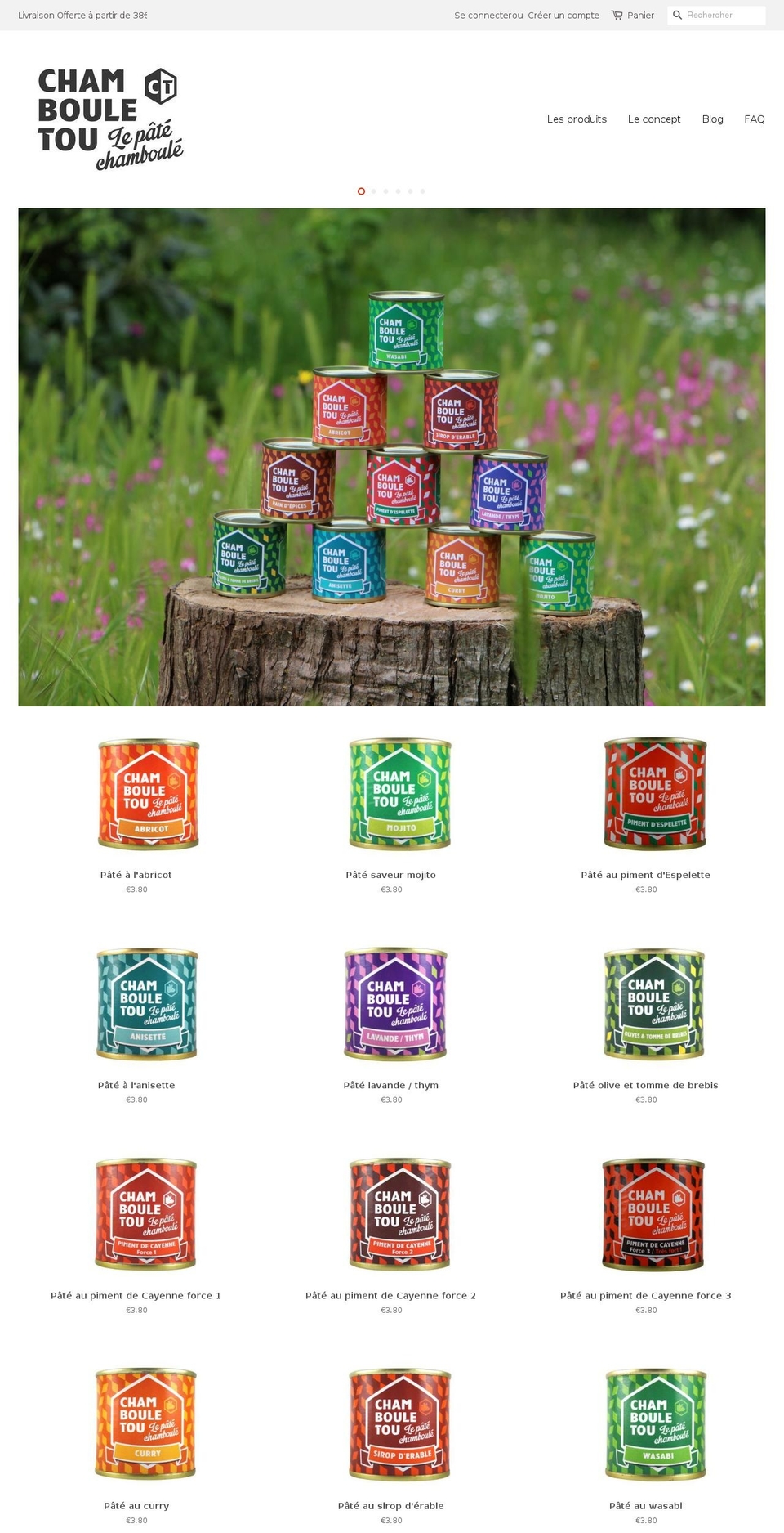 chambouletou.com — Shopify storefront screenshot