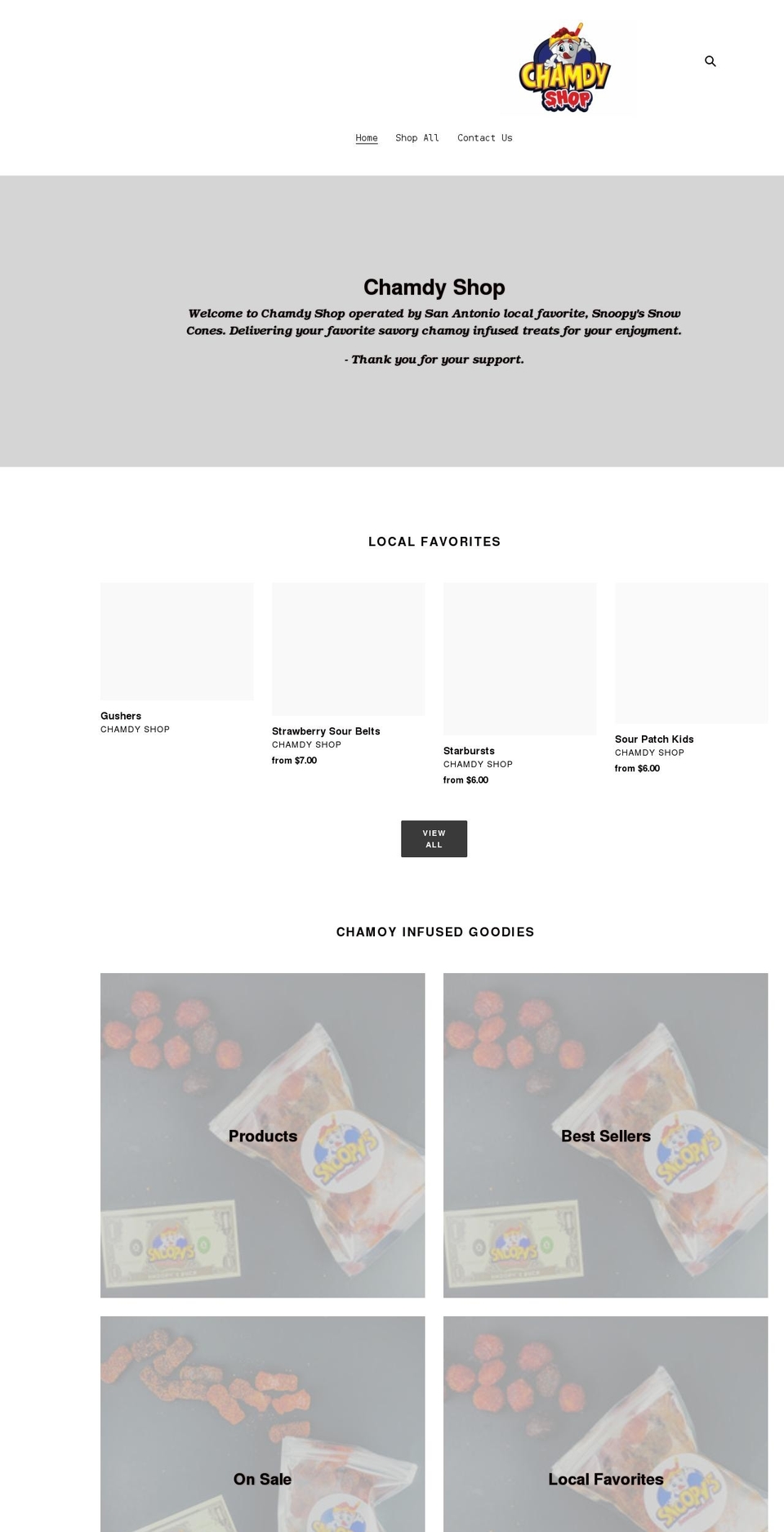 chamdyshop.com shopify website screenshot