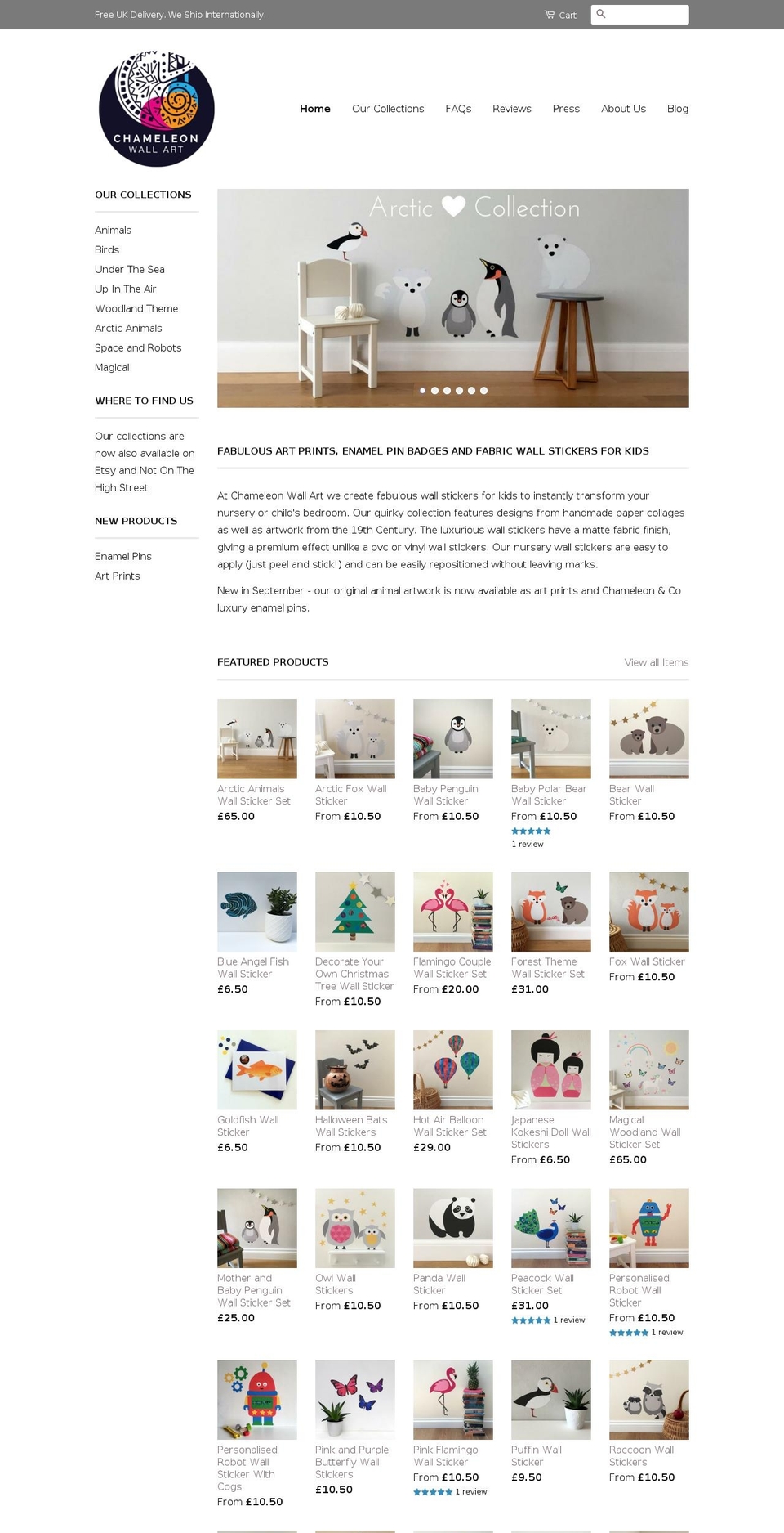 chameleonandco.com shopify website screenshot