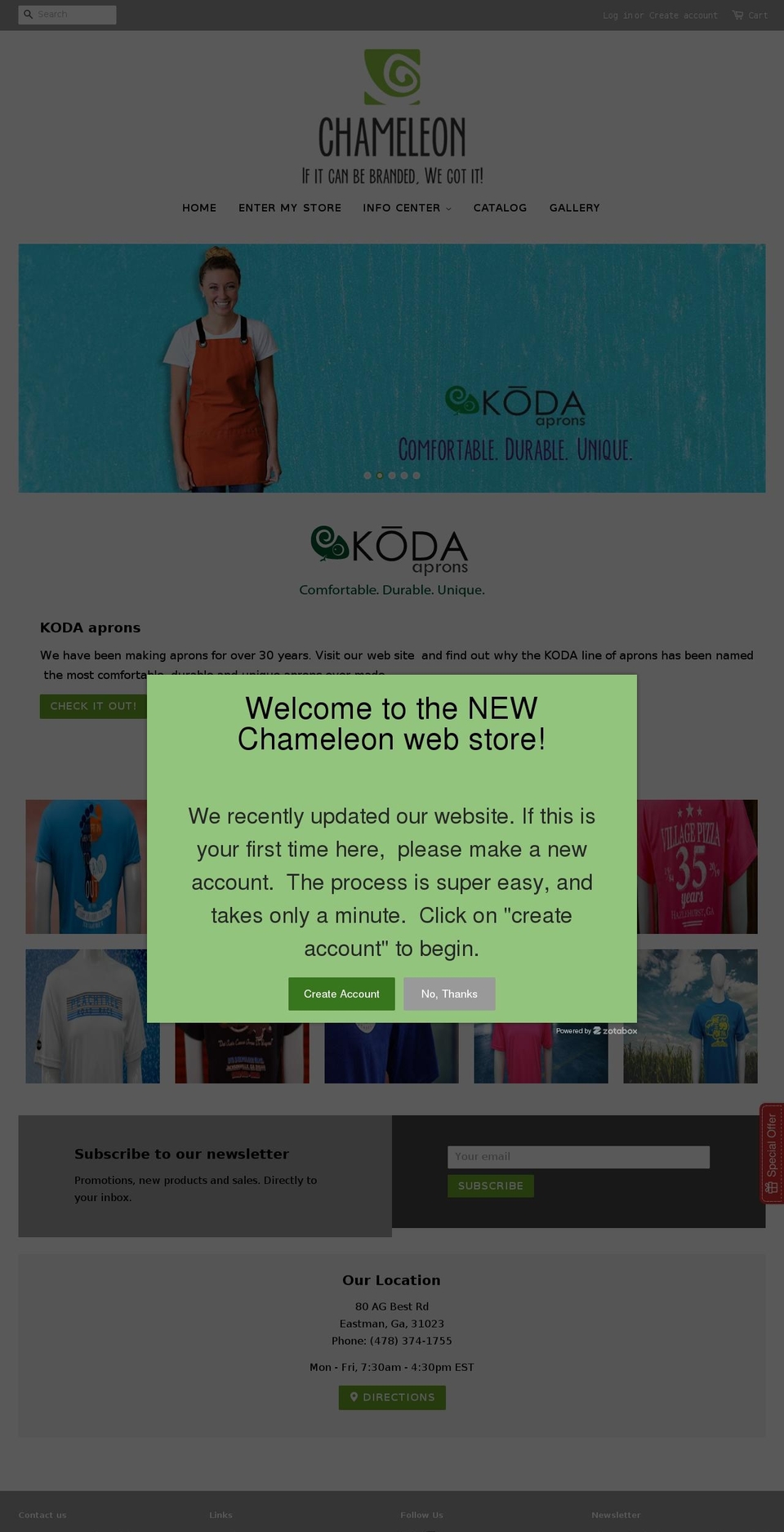 chameleonusa.net shopify website screenshot