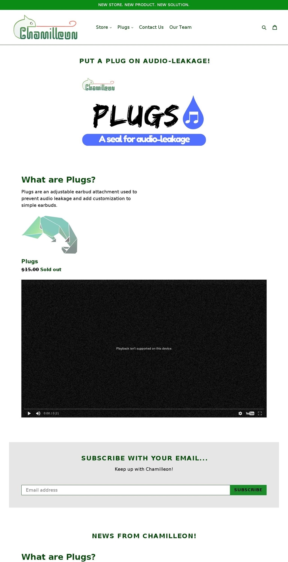chamilleon.com shopify website screenshot