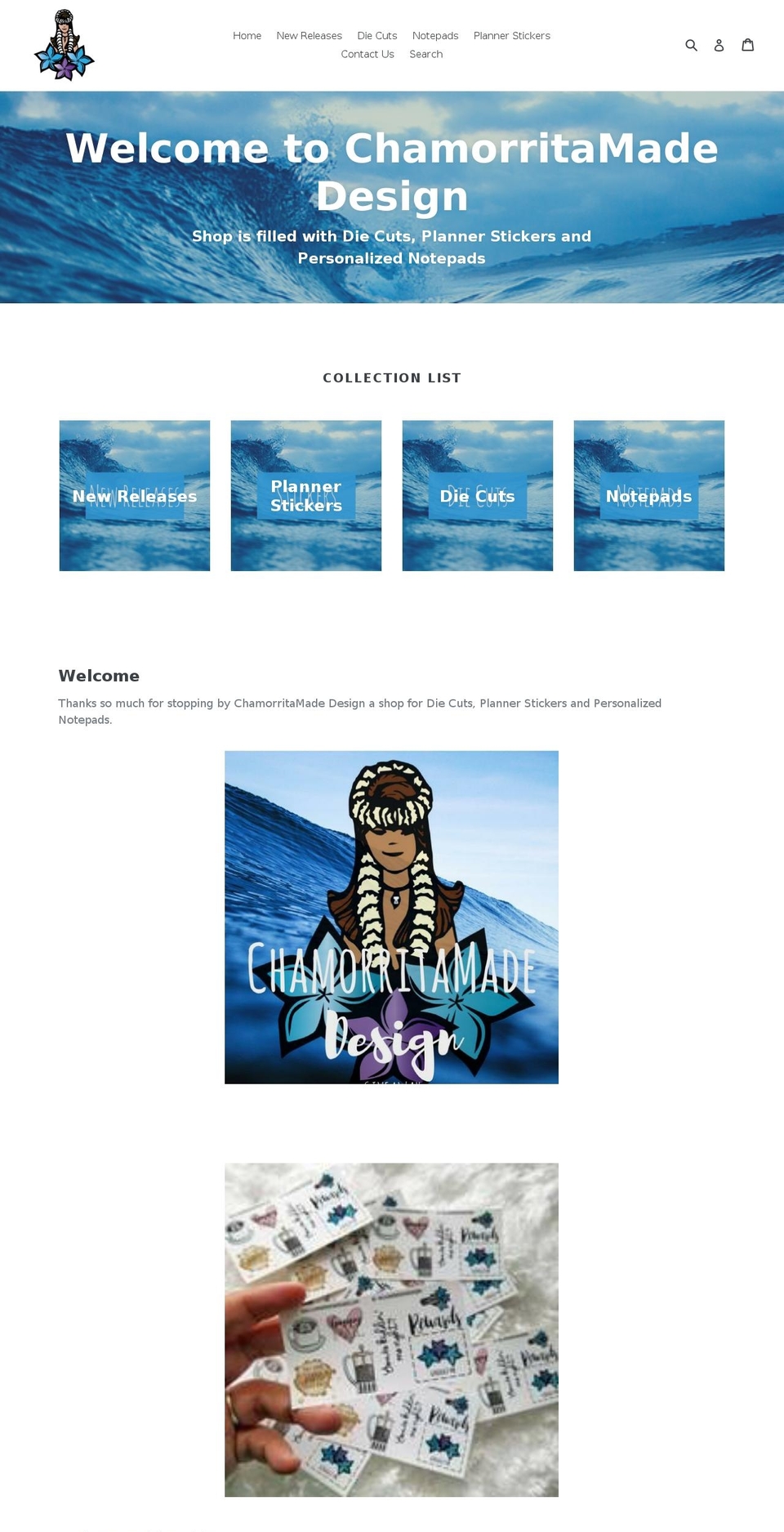 chamorritamadedesigns.com — Shopify storefront screenshot