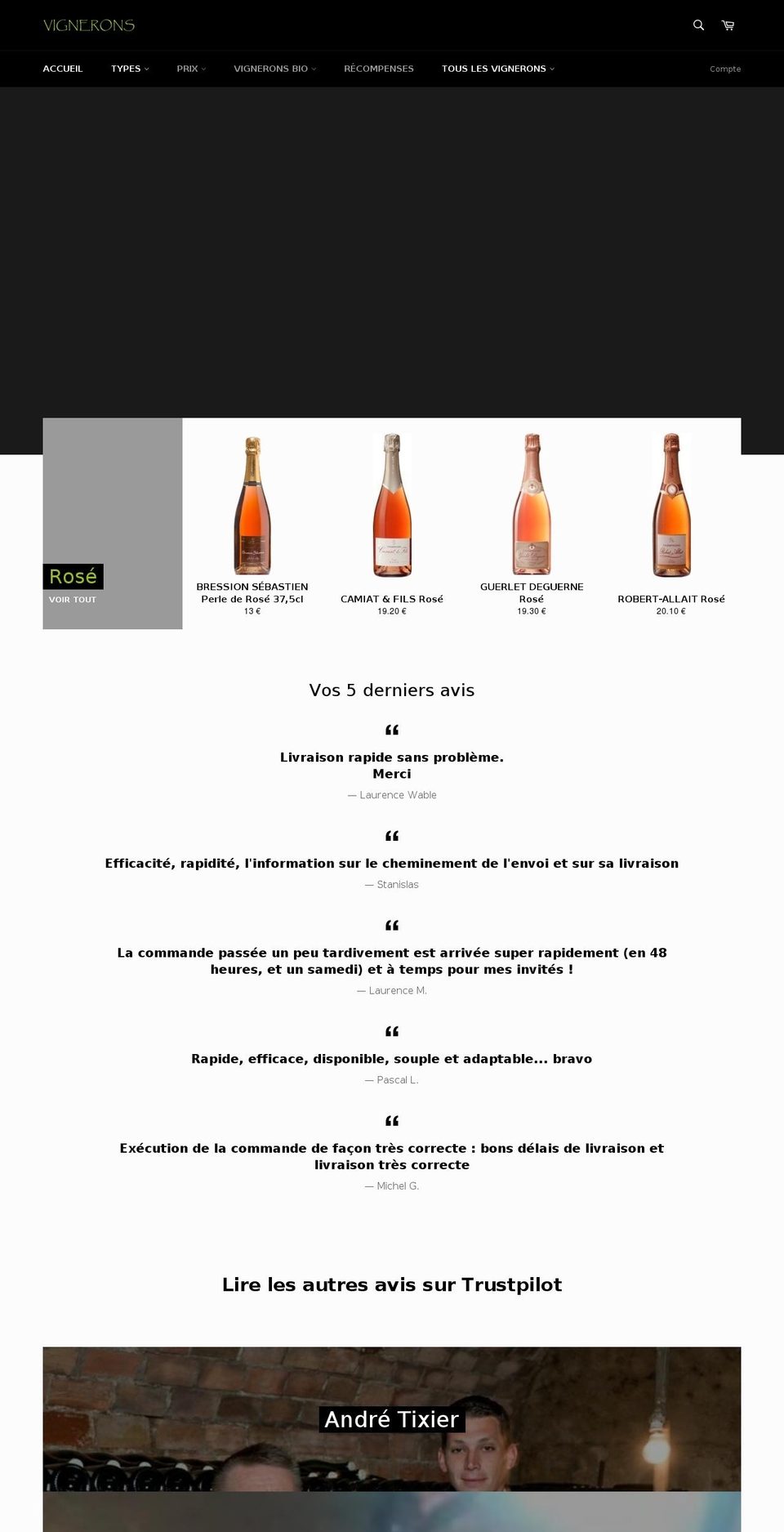 Copy of venture Shopify theme site example champagne-de-vignerons.com