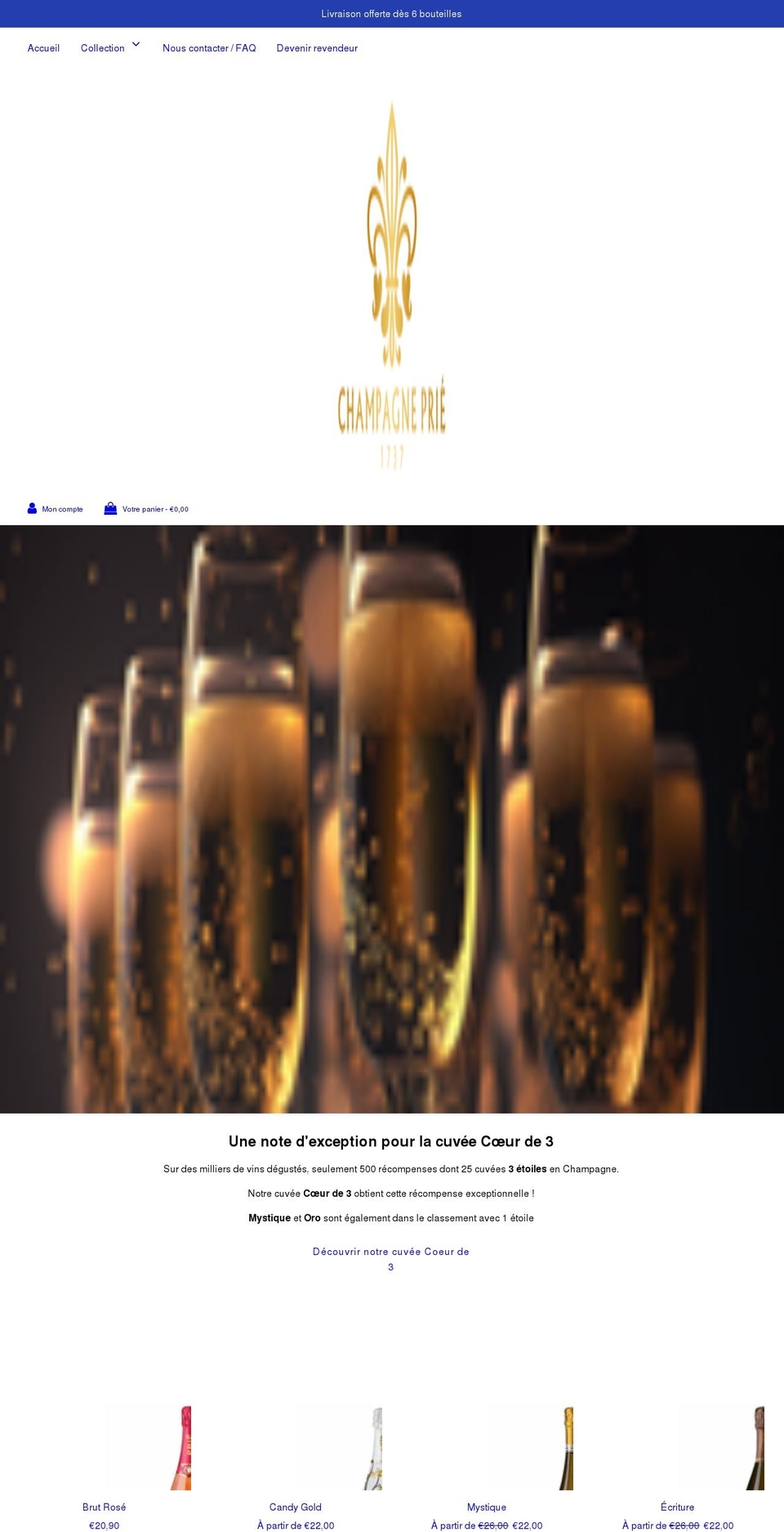 champagne-prie.com shopify website screenshot