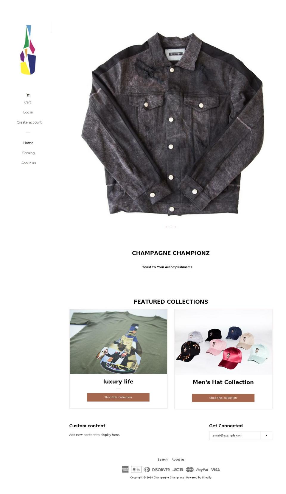 champagnechampz.com — Shopify storefront screenshot