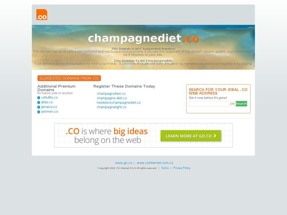 champagnediet.co shopify website screenshot