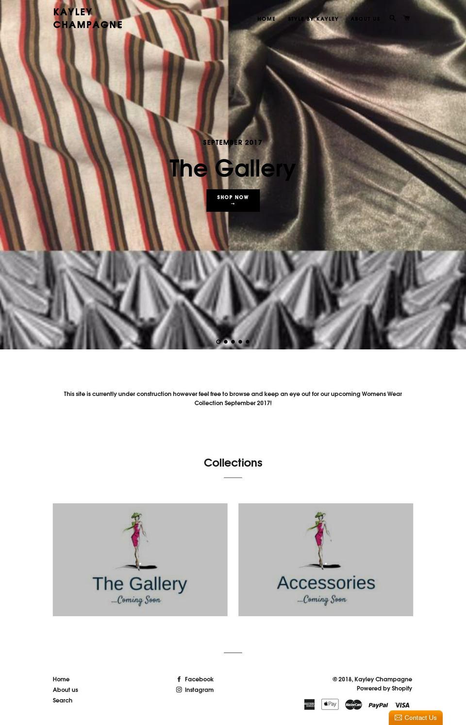 champagnekayley.com shopify website screenshot