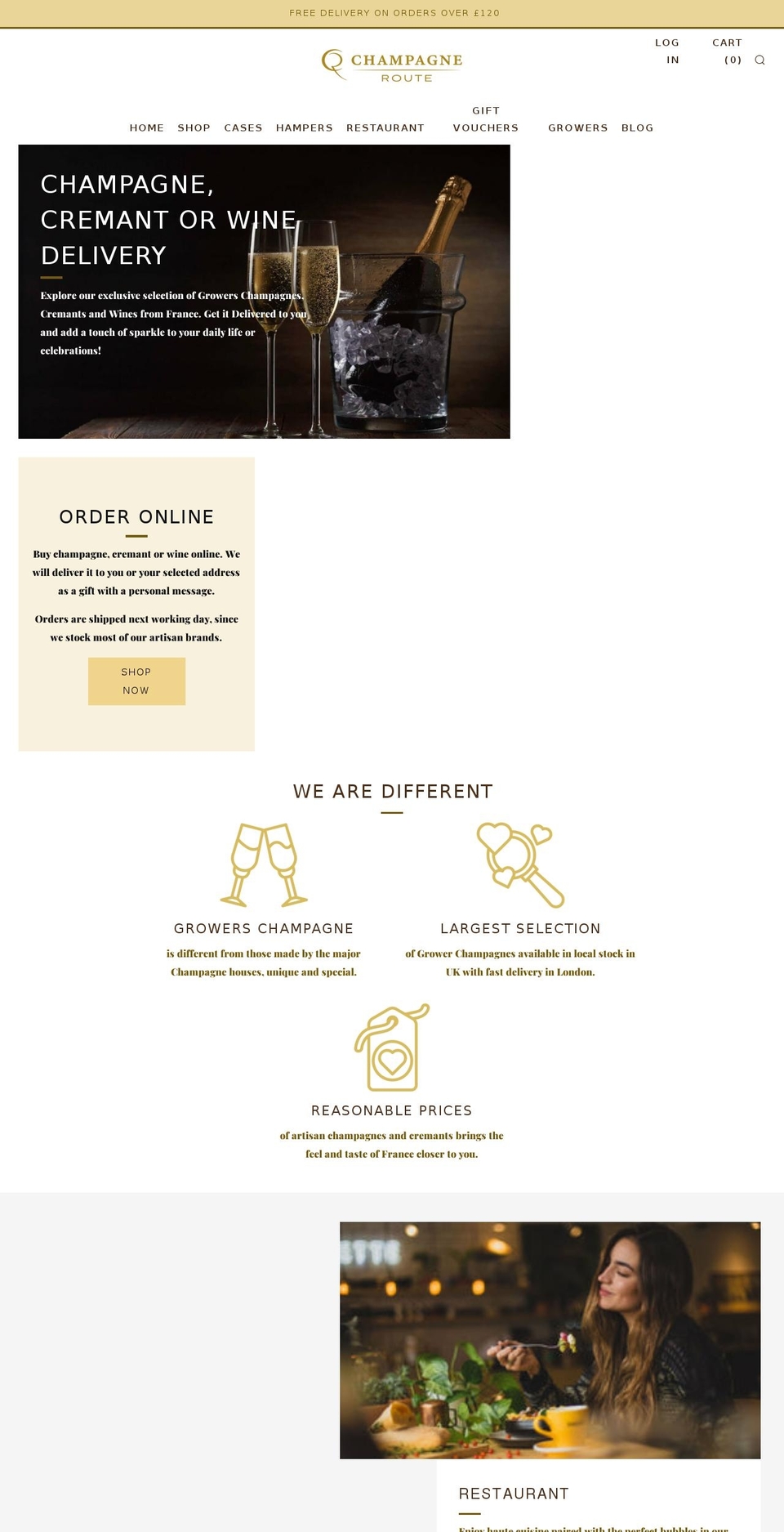 champagneroute.co.uk shopify website screenshot