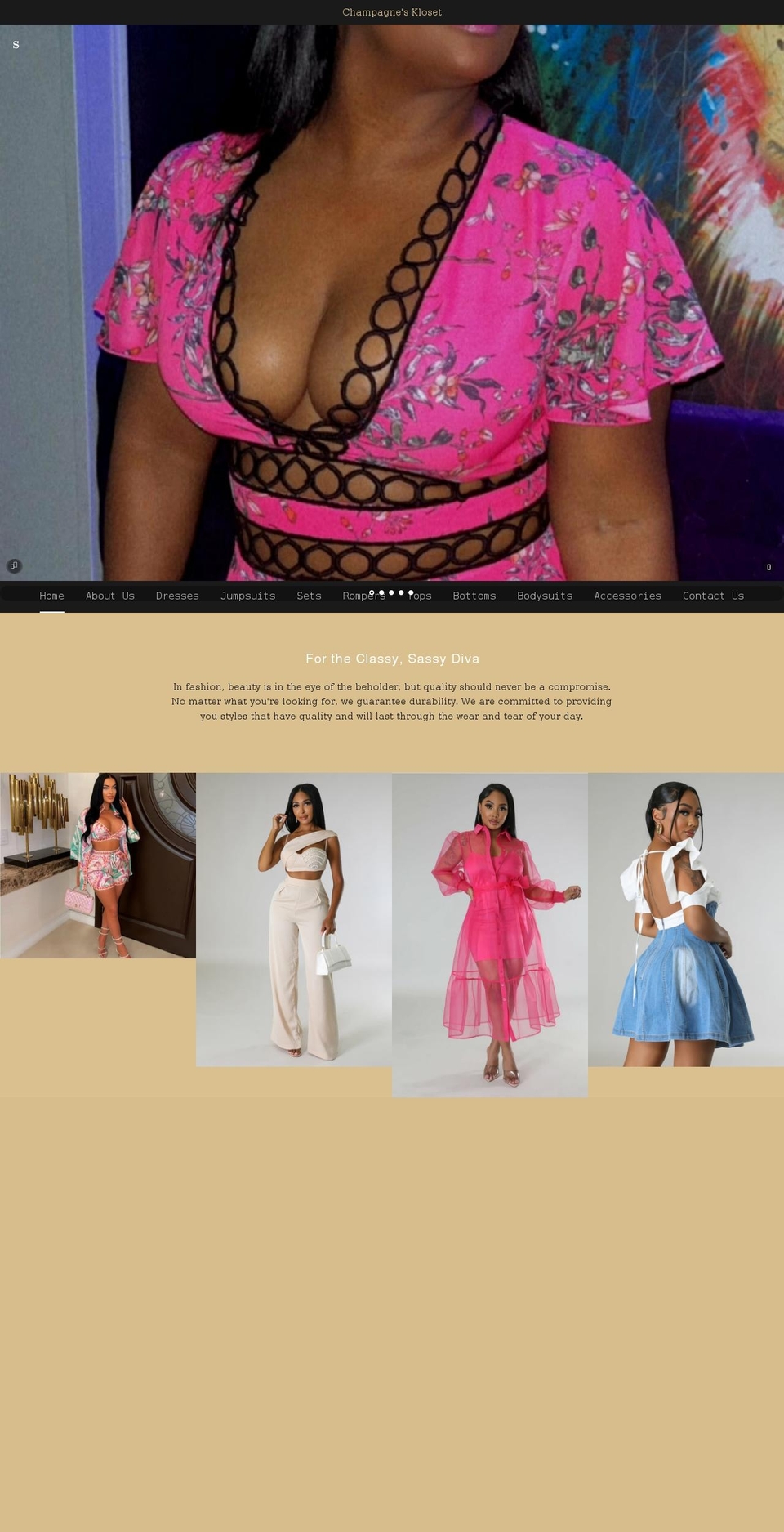 champagneskloset.com shopify website screenshot